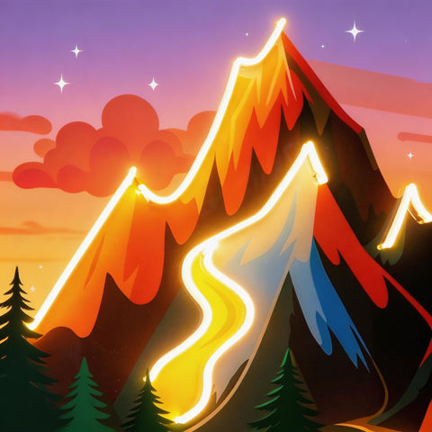 Mountain Landscape LED Neon Sign Light Pop Art