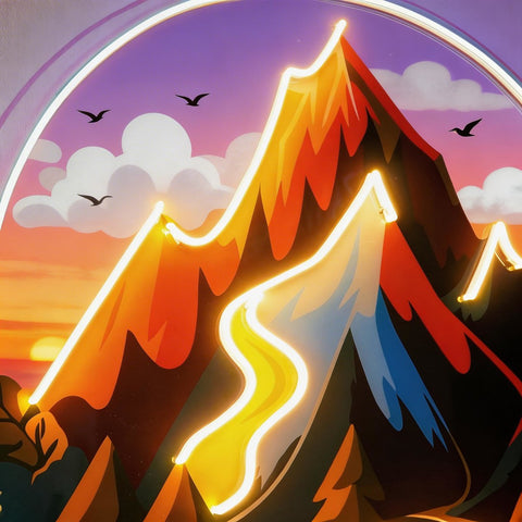 Mountain Landscape LED Neon Sign Light Pop Art