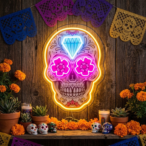 Decor Skull LED Neon Sign Light Pop Art
