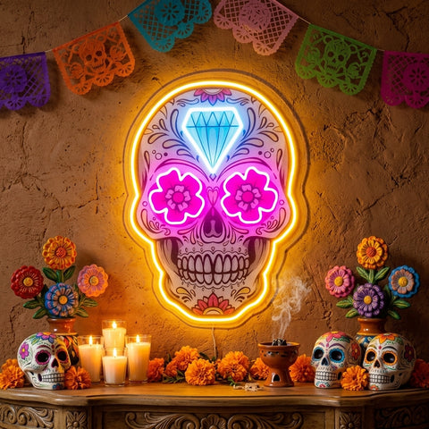 Decor Skull LED Neon Sign Light Pop Art