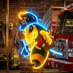 Bee Firefighters LED Neon Sign Light Pop Art