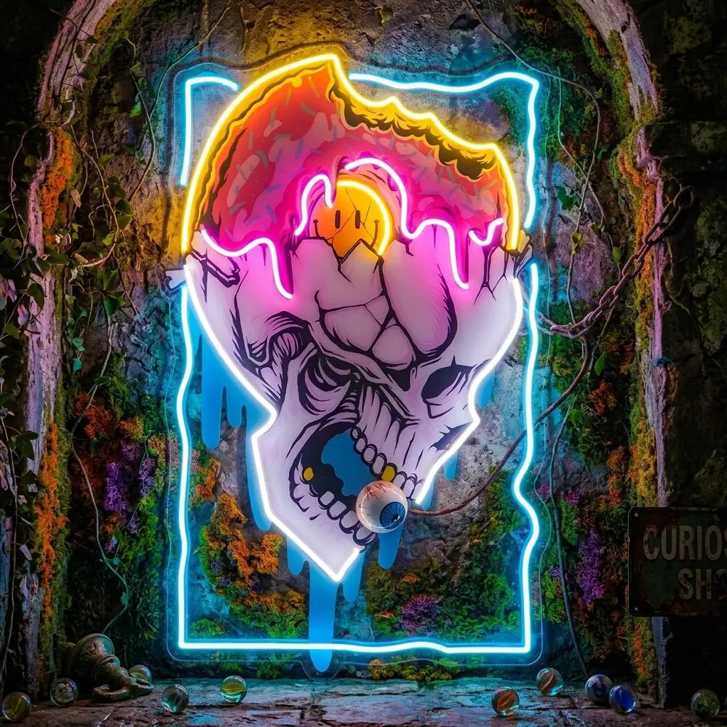 Feeling Skull LED Neon Sign Light Pop Art