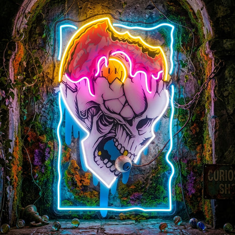 Feeling Skull LED Neon Sign Light Pop Art