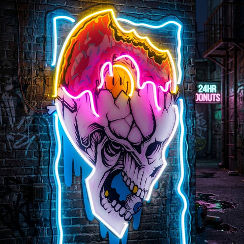 Feeling Skull LED Neon Sign Light Pop Art