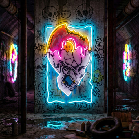 Feeling Skull LED Neon Sign Light Pop Art