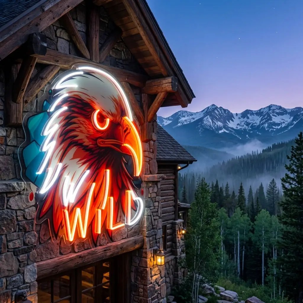Eagle Head LED Neon Sign Light Pop Art