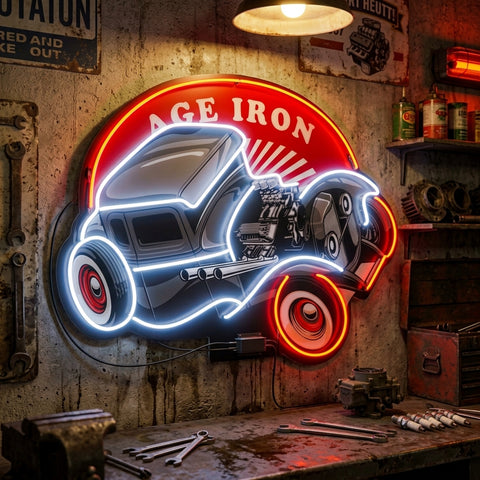 Amazing Black Hotrod Truck LED Neon Sign Light Pop Art