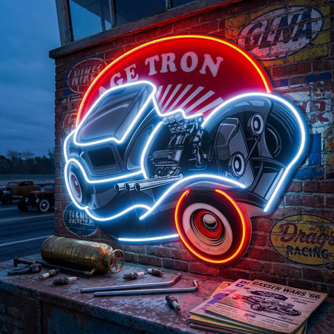 Amazing Black Hotrod Truck LED Neon Sign Light Pop Art