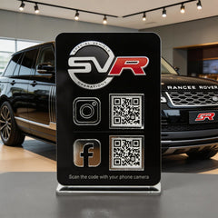 Custom Double QR Code Vertical Rectangle Stand Layout B