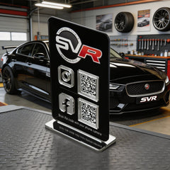 Custom Double QR Code Vertical Rectangle Stand Layout B