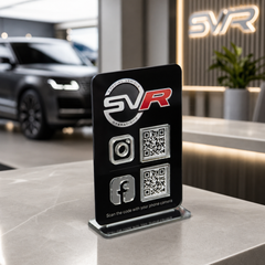 Custom Double QR Code Vertical Rectangle Stand Layout B