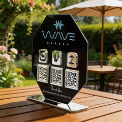 Custom Triple QR Code Octagon Stand