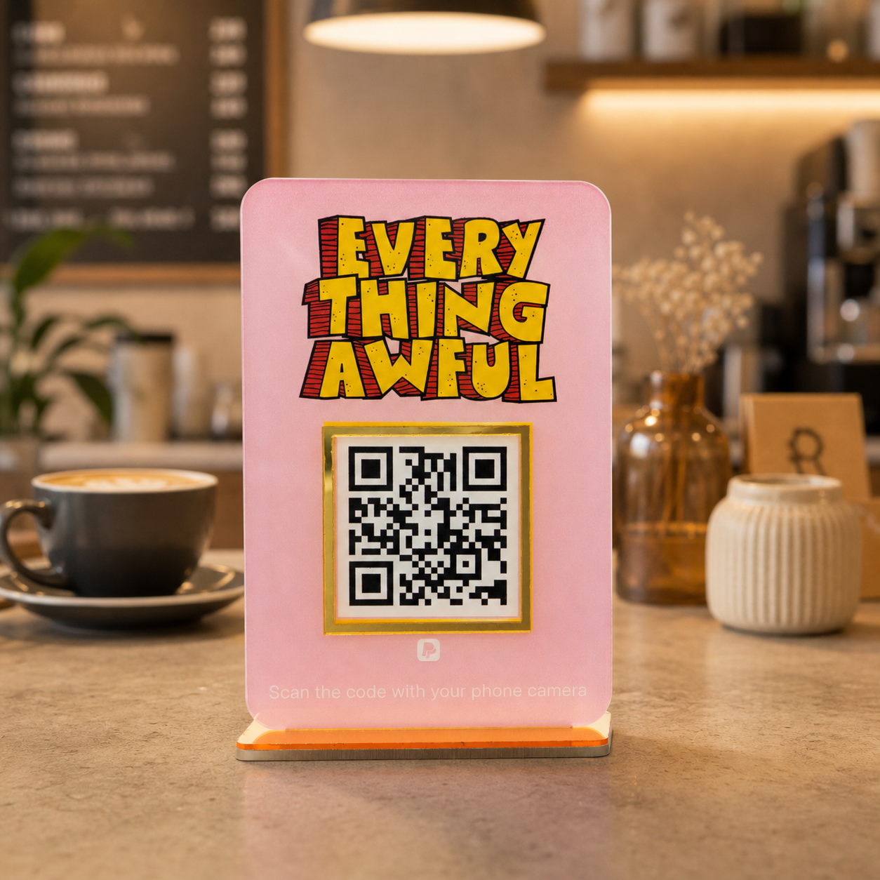 Custom Single QR Code Vertical Rectangle Stand