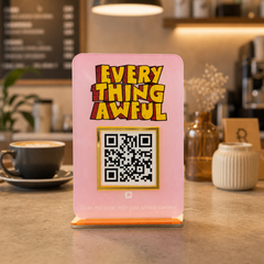 Custom Single QR Code Vertical Rectangle Stand