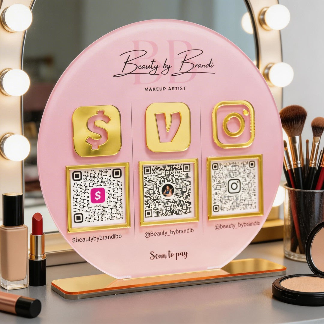 Custom Multi QR Code Circle Stand