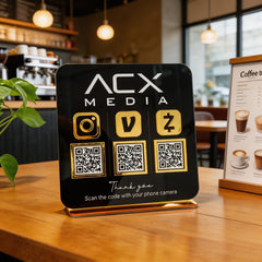 Custom Multi QR Code Square Stand