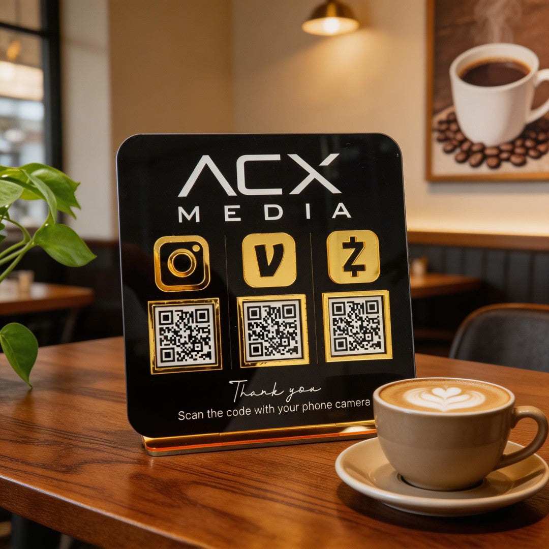 Custom Multi QR Code Square Stand