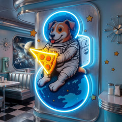 Astrodog Pizza LED Neon Sign Light Pop Art