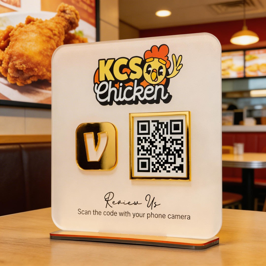 Custom Single QR Code Square Stand