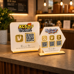 Custom Single QR Code Square Stand