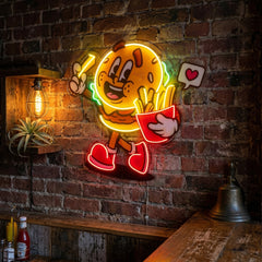 Burger Cute Trendy Retro LED Neon Sign Light Pop Art