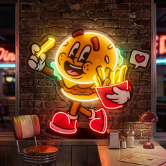 Burger Cute Trendy Retro LED Neon Sign Light Pop Art