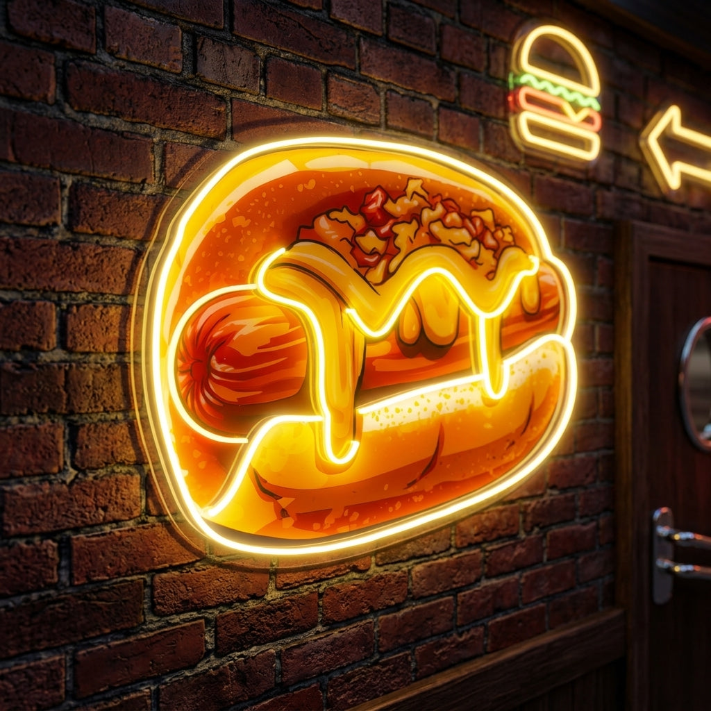 Chili Cheese Dog LED Neon Sign Light Pop Art