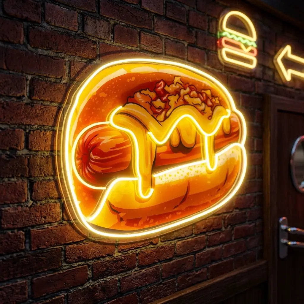 Chili Cheese Dog LED Neon Sign Light Pop Art