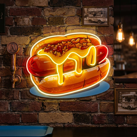 Chili Cheese Dog LED Neon Sign Light Pop Art