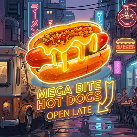 Chili Cheese Dog LED Neon Sign Light Pop Art