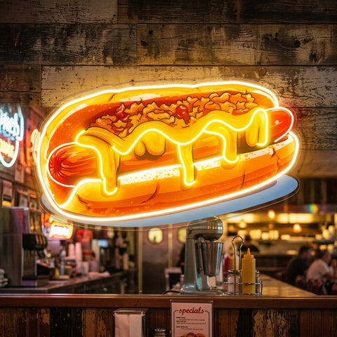 Chili Cheese Dog LED Neon Sign Light Pop Art