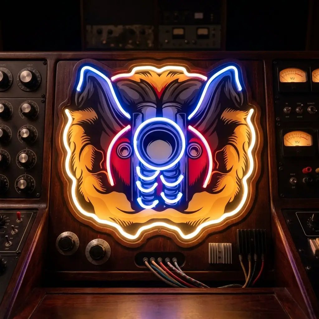 Biker Skull LED Neon Sign Light Pop Art