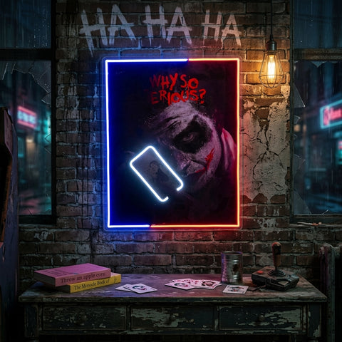 Joker Card Game Collapse Art LED Neon Sign Light Pop Art