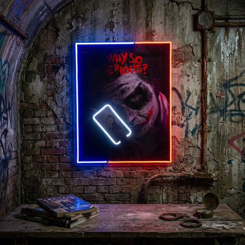 Joker Card Game Collapse Art LED Neon Sign Light Pop Art