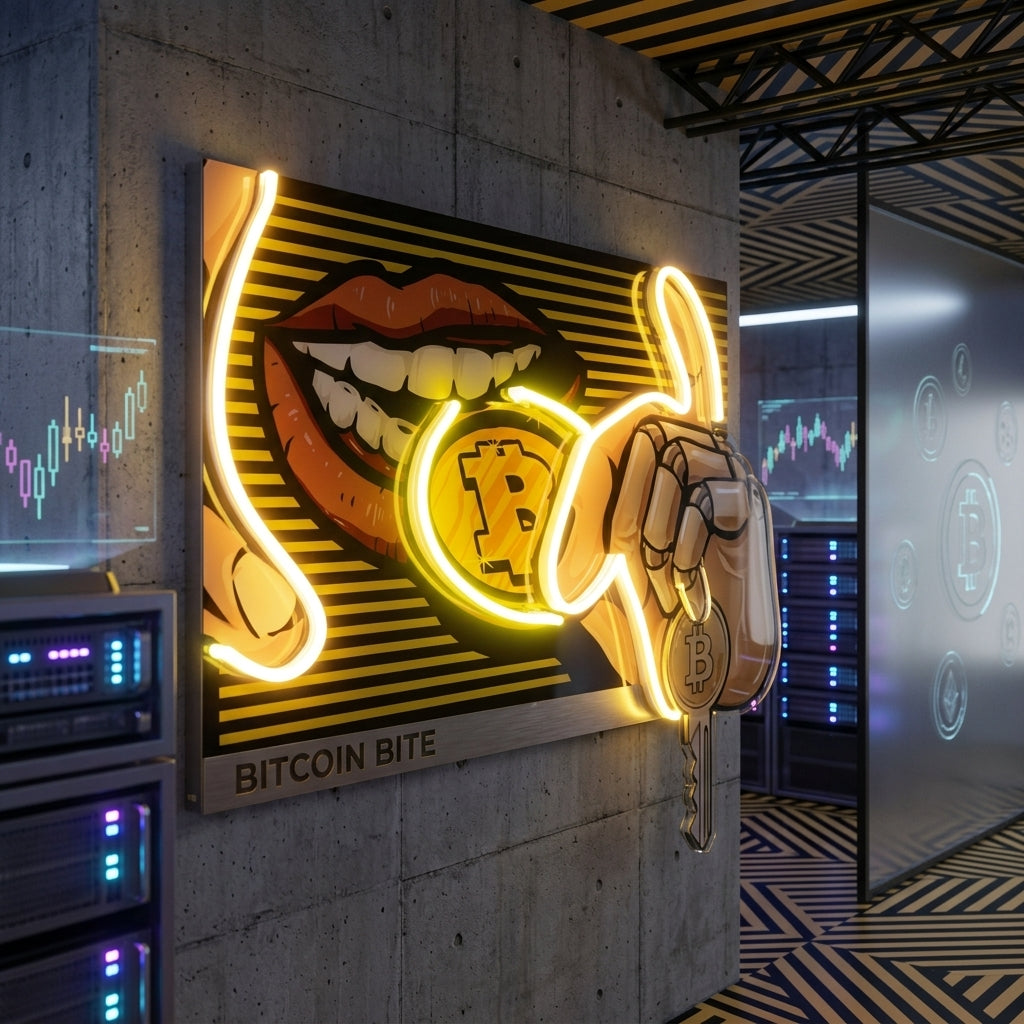 Burn Money With Bitcoin LED Neon Sign Light Pop Art