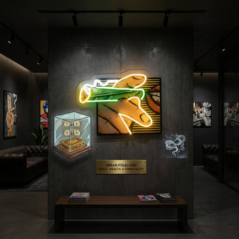 Burn Money With Bitcoin LED Neon Sign Light Pop Art