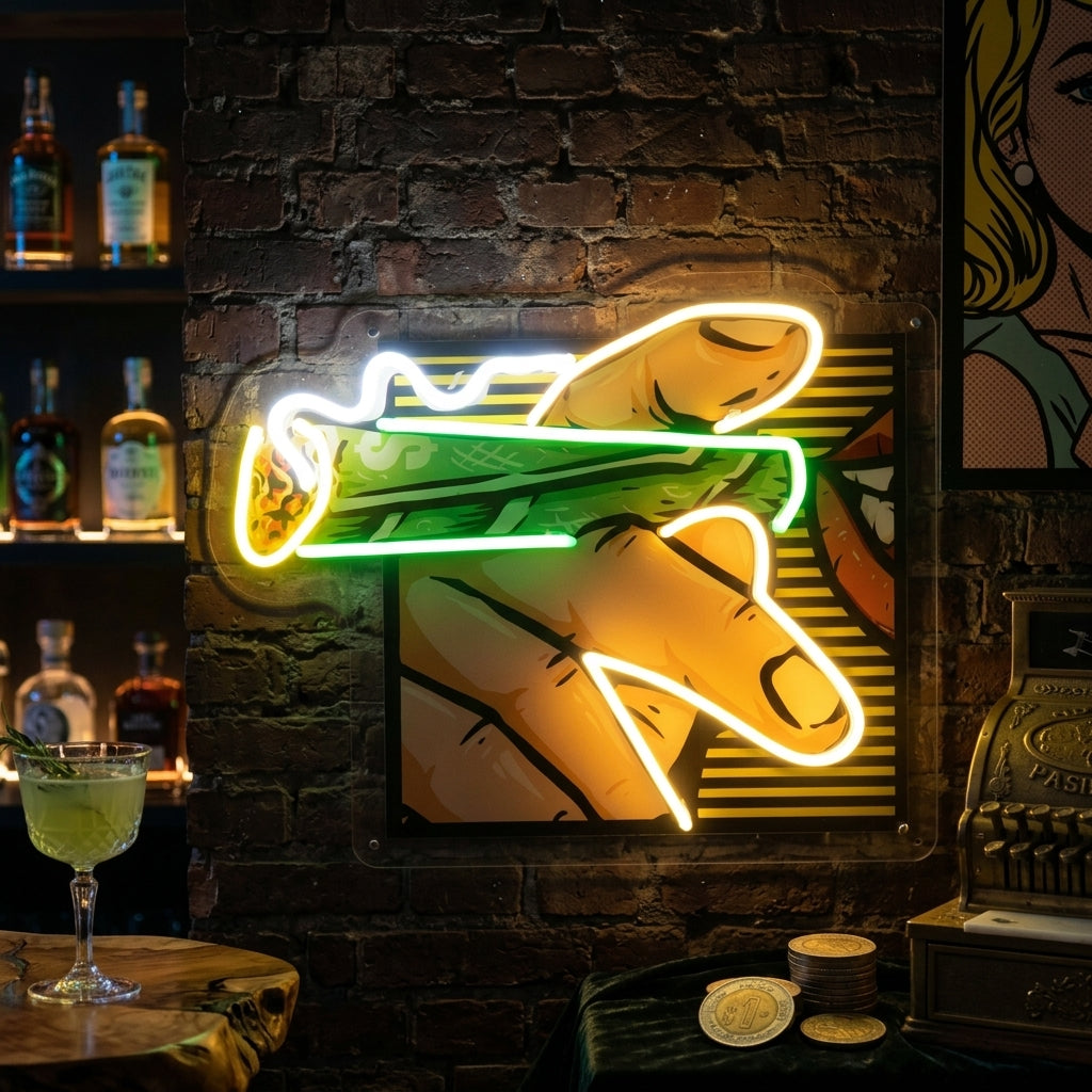 Burn Money With Bitcoin LED Neon Sign Light Pop Art