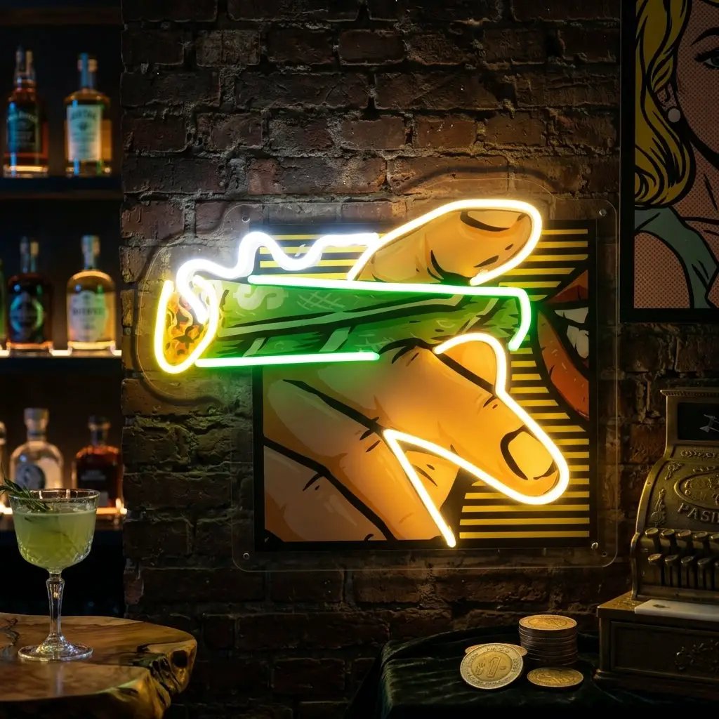 Burn Money With Bitcoin LED Neon Sign Light Pop Art