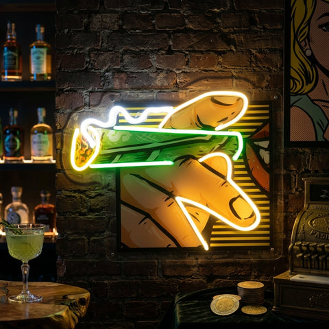 Burn Money With Bitcoin LED Neon Sign Light Pop Art