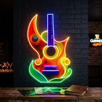 Colorful Guitar In Abstract Art LED Neon Sign Light Pop Art