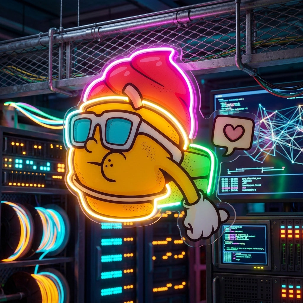 Ice Cream Trendy Retro LED Neon Sign Light Pop Art
