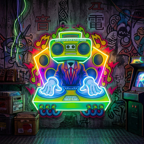 Dj Electro Music LED Neon Sign Light Pop Art
