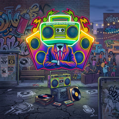 Dj Electro Music LED Neon Sign Light Pop Art
