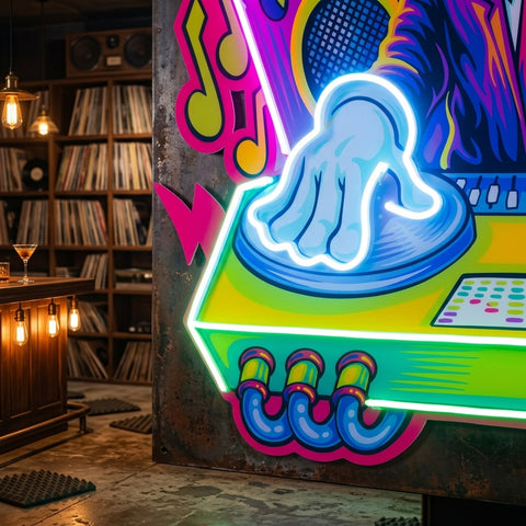 Dj Electro Music LED Neon Sign Light Pop Art
