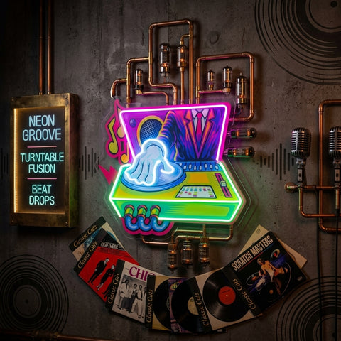 Dj Electro Music LED Neon Sign Light Pop Art