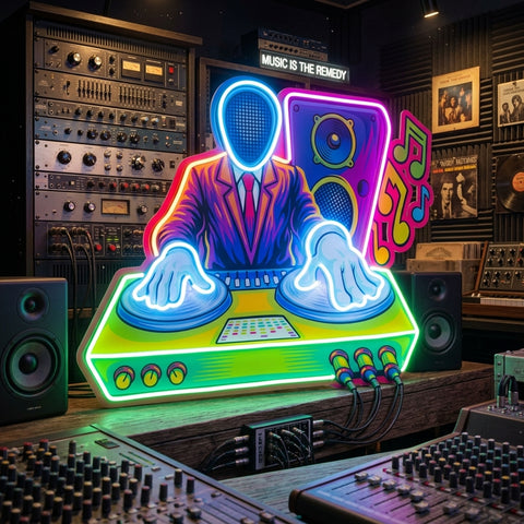 Dj Electro Music LED Neon Sign Light Pop Art