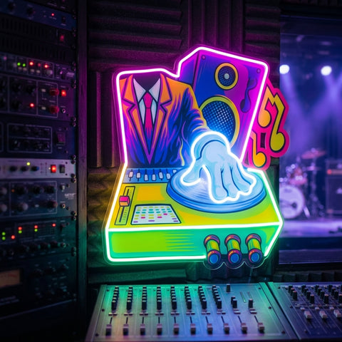 Dj Electro Music LED Neon Sign Light Pop Art