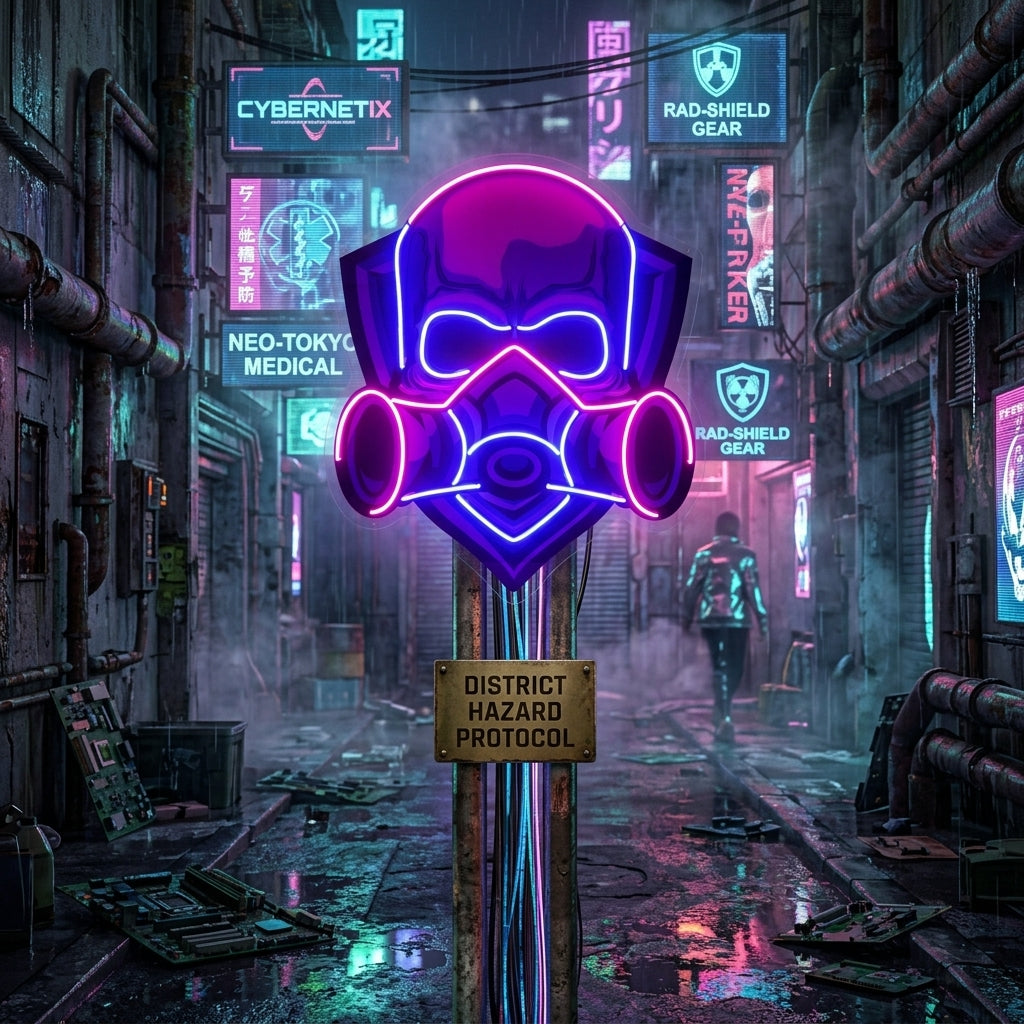 Skull Gas Mask LED Neon Sign Light Pop Art