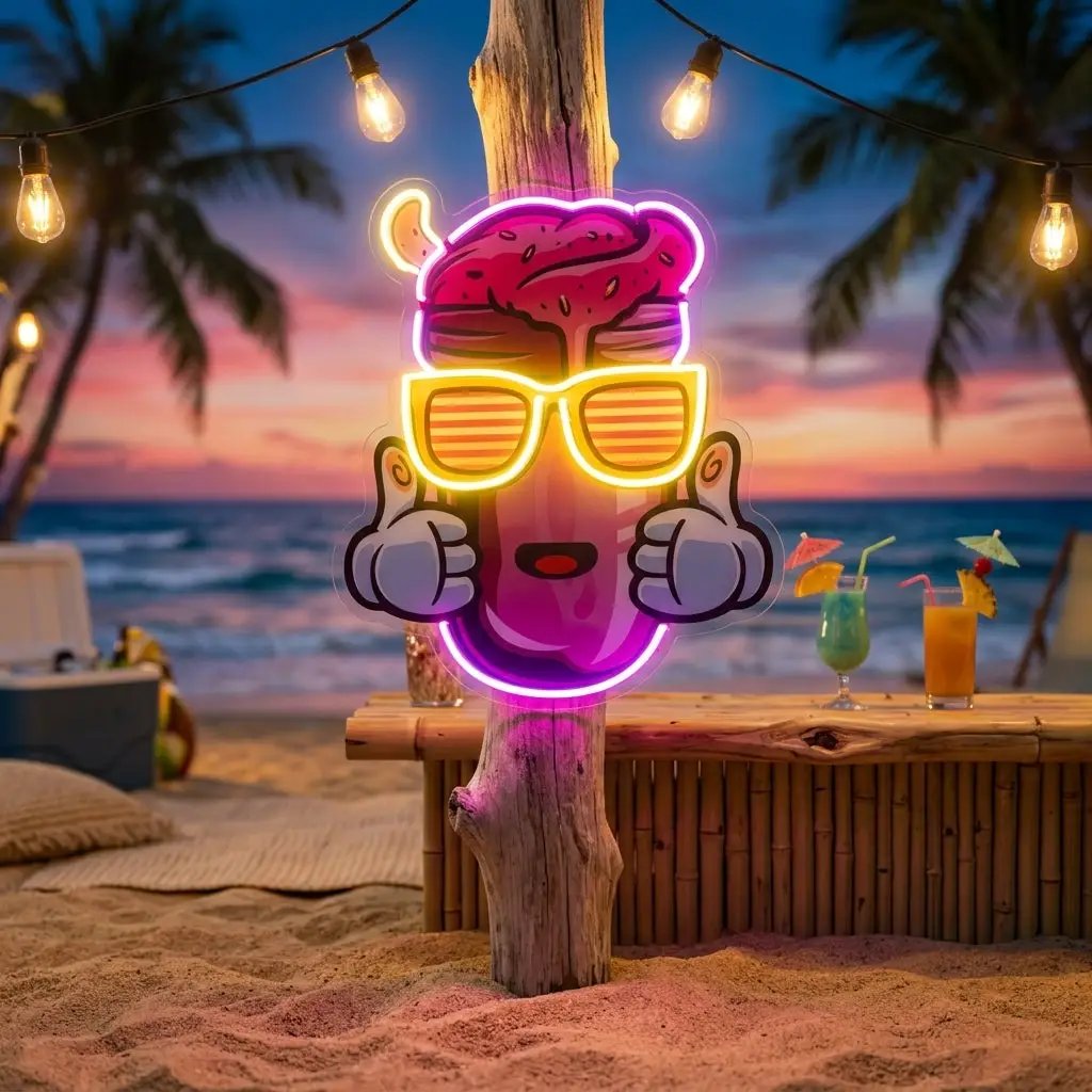 Milkshake Badge LED Neon Sign Light Pop Art