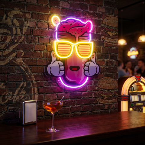 Milkshake Badge LED Neon Sign Light Pop Art